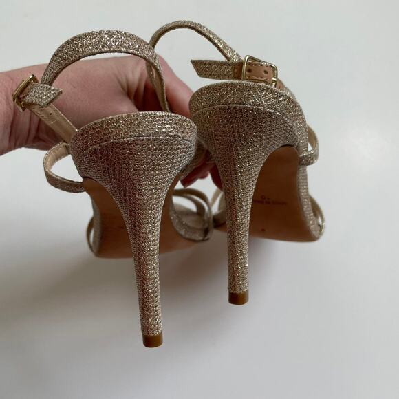 NEW BHLDN Cecelia NY Gold Glitter Erika Heel - Picture 7 of 8